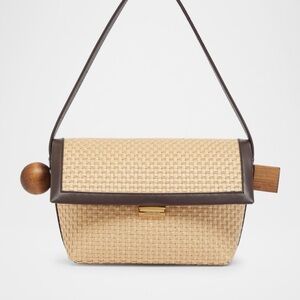 New Jacquemus Le Rond Geometric Raffia bag with dust bag